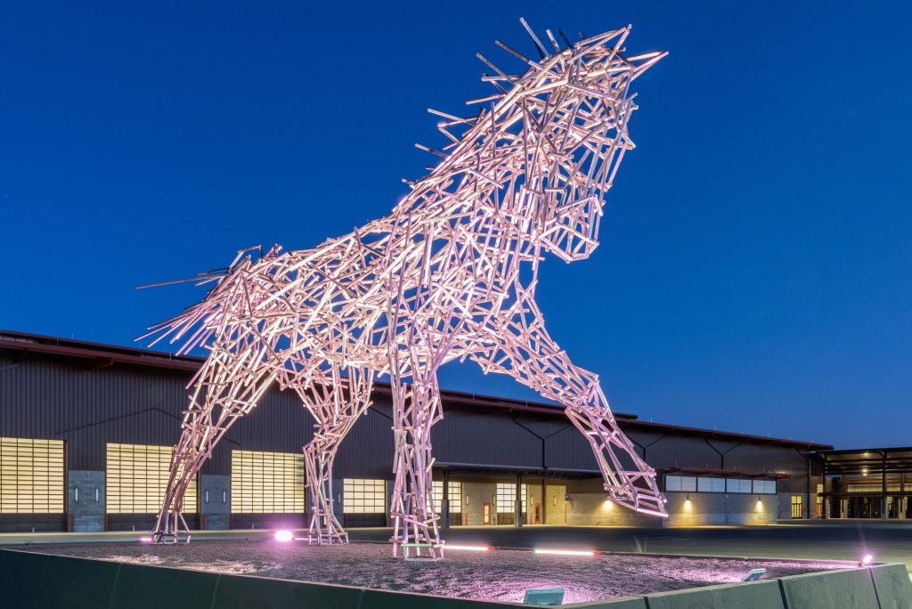 A sculpture of a horse at WestWorld of Scottsdale
