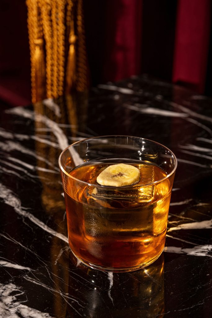 Cocktail with garnish