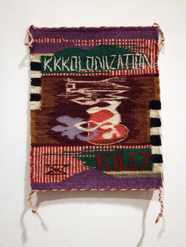 Textile artwork by Tyrrell Tapaha