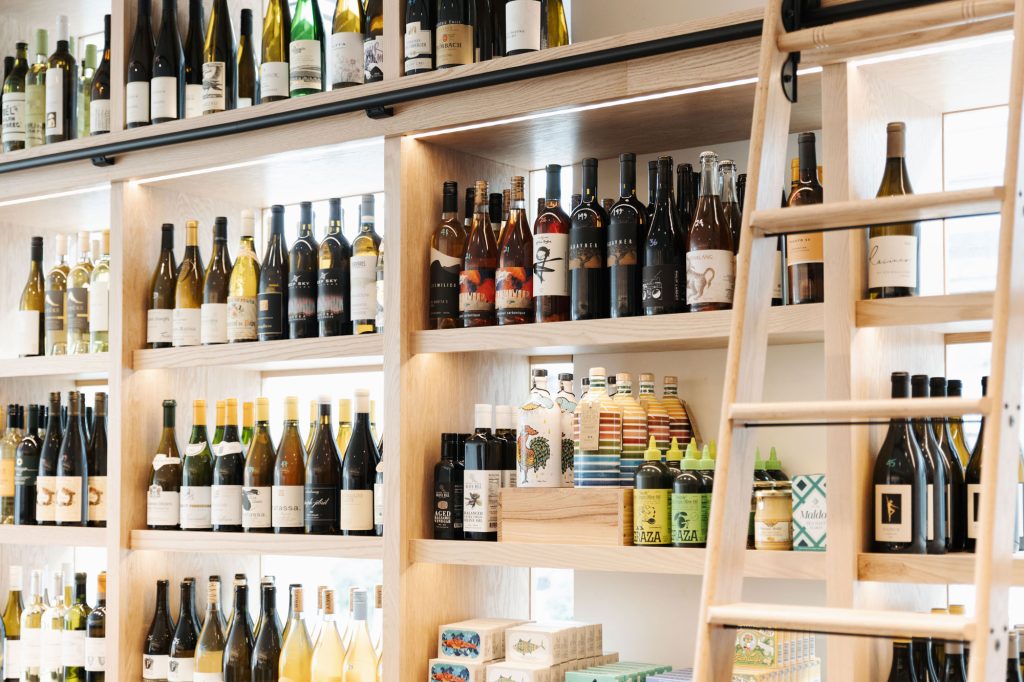 Bottles on a shelf