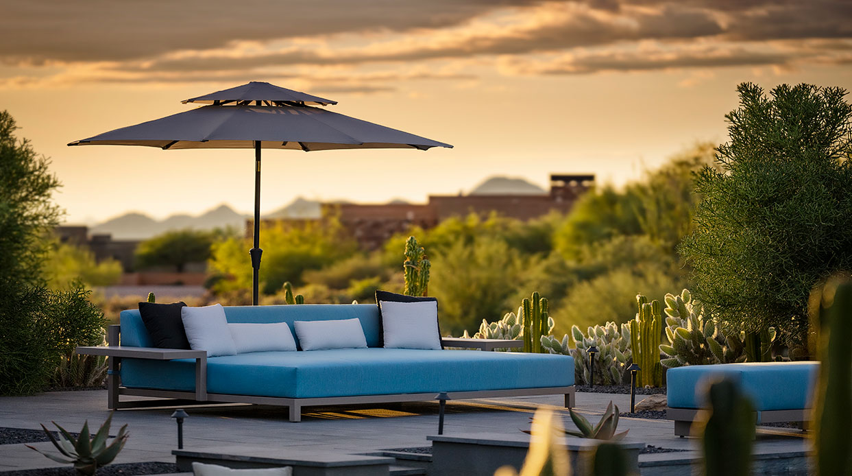 Modern luxury blue patio furniture from CC Patio