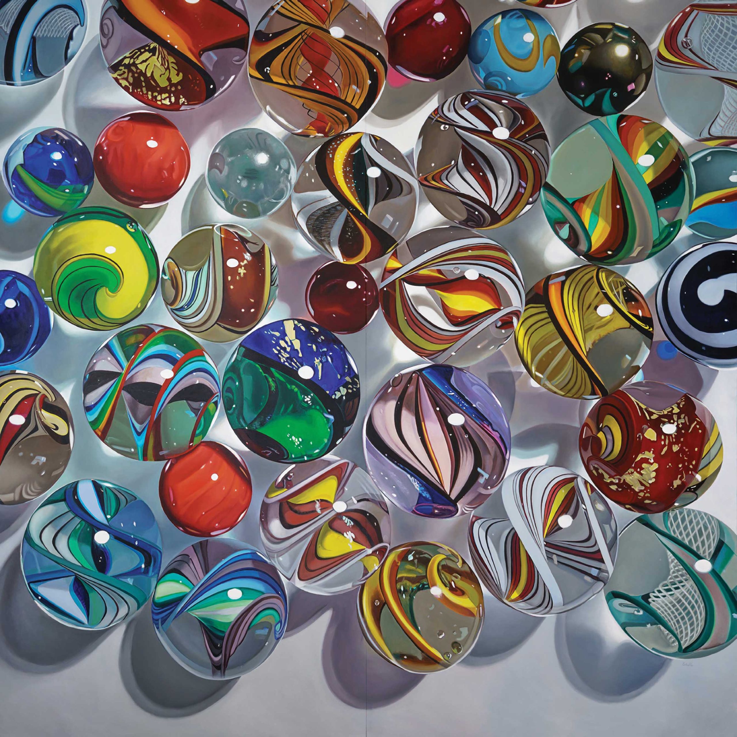 “glass giants” by john schieffer. 96"H x 96"w. Shemer Art Center
