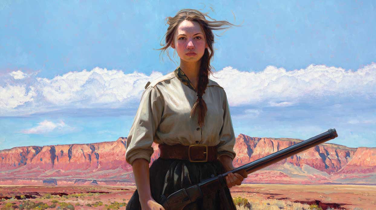 "Last One Standing" (32"H by 36"W) Noon’s classically trained approach grounds a scene that feels both contemporary and timeless.